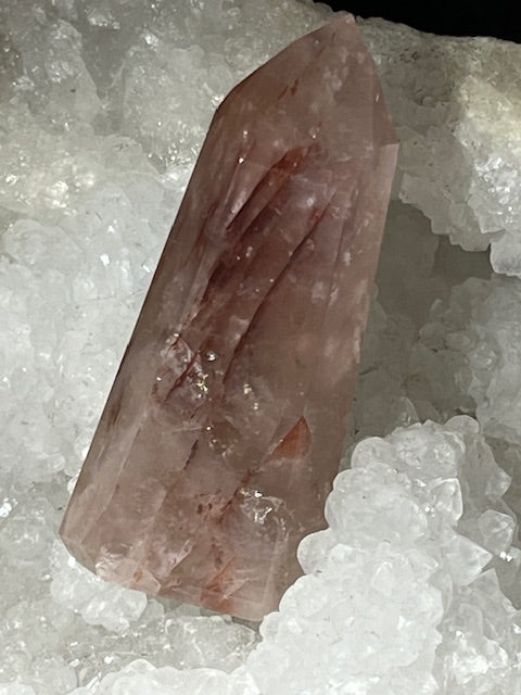 Pointe Quartz hématoïde rouge