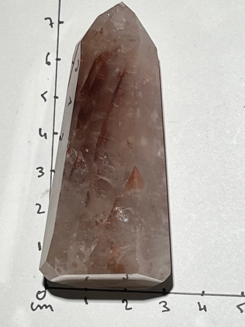 Pointe Quartz hématoïde rouge