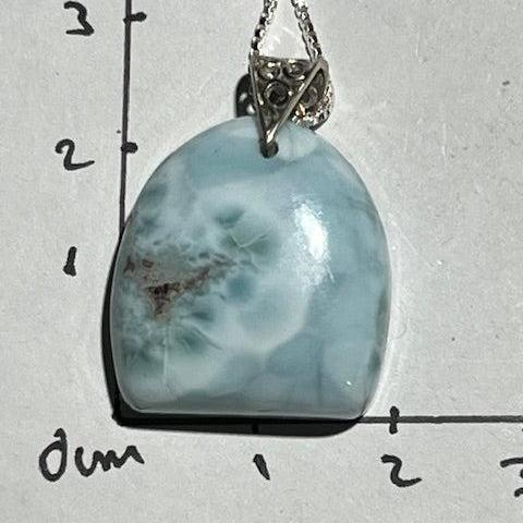 Larimar Pendant (Silver Bail)