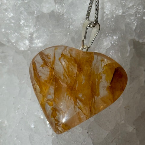 Pendentif Quartz Hématoïde Guérisseur