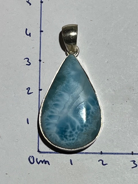 Larimar Pendant (Silver Bail)