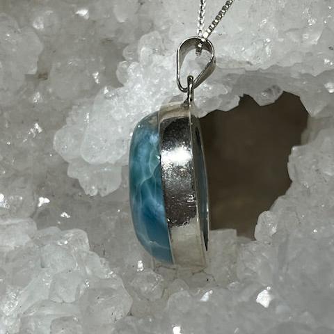 Pendentif Larimar (Monture argent)