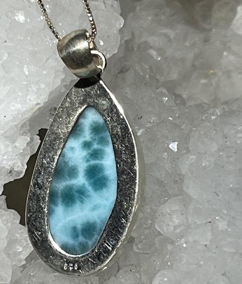 Pendentif Larimar (Monture argent)