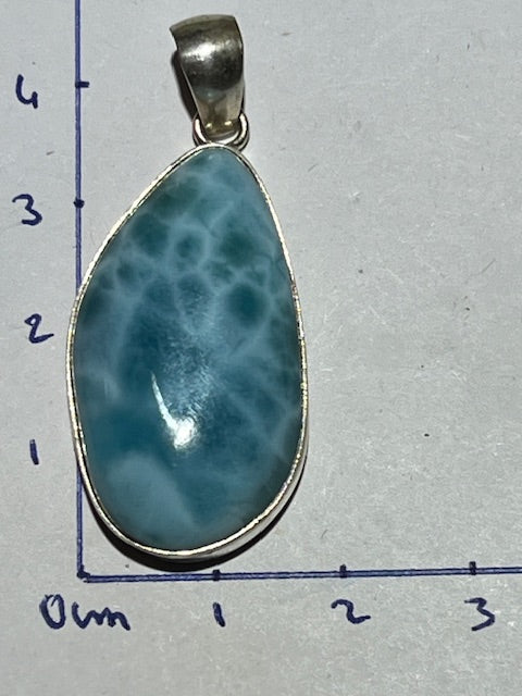 Larimar Pendant (Silver Bail)