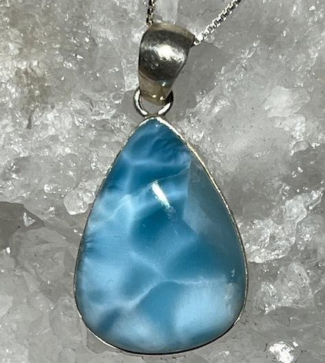 Pendentif Larimar (Monture argent)