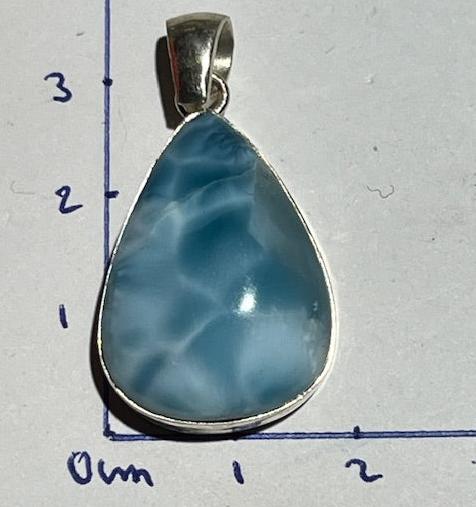 Pendentif Larimar (Monture argent)