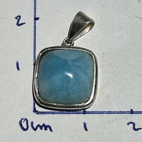 Pendentif Larimar (Monture argent)