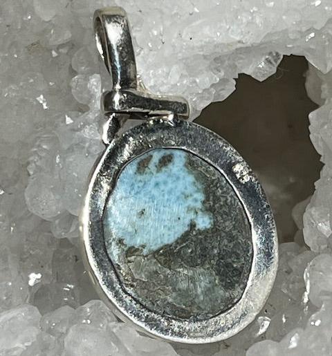 Pendentif Larimar (Monture argent)