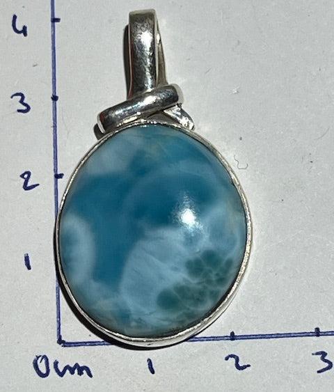 Larimar Pendant (Silver Bail)