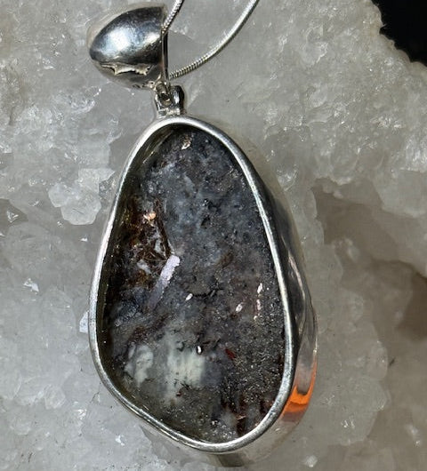 Pendentif  Astrophyllite (Russie) (Monture Argent)