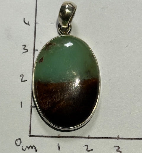Pendentif Chrysoprase (Australie) (Monture Argent)
