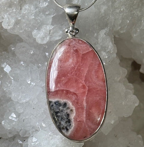Pendentif Rhodochrosite ( Monture Argent)