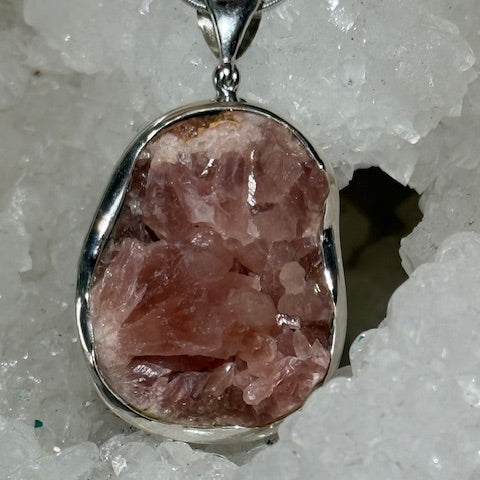 Pink Amethyst Pendant (Silver Setting)