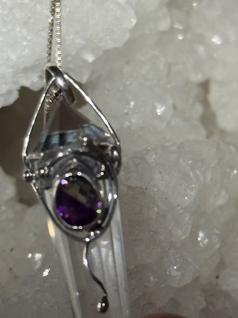 Pendentif Quartz Vogel & Amétrine