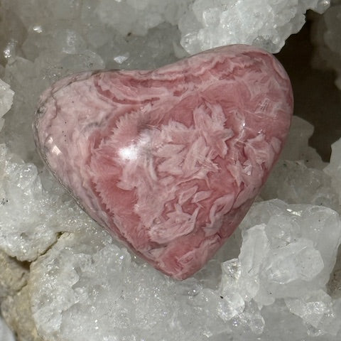 Crystallized Rhodochrosite Heart (Peru)