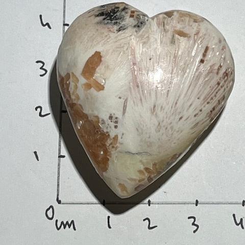 Coeur Scolécite avec Stilbite 