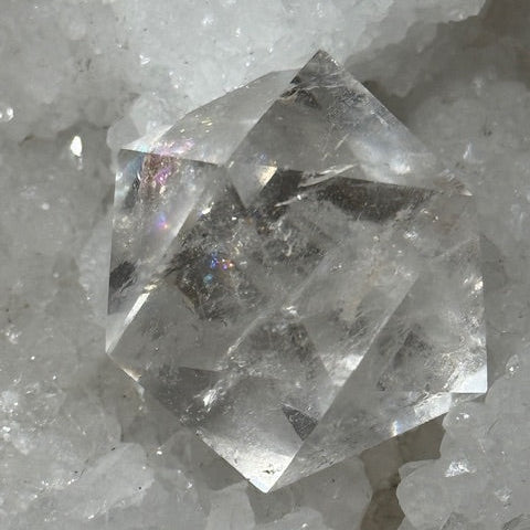 Icosaèdre en Quartz Lémurien