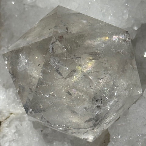 Icosaèdre en Quartz Lémurien