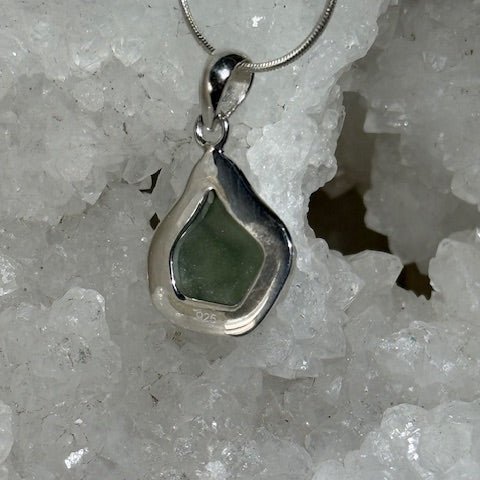 Pendentif Moldavite (Monture Argent )
