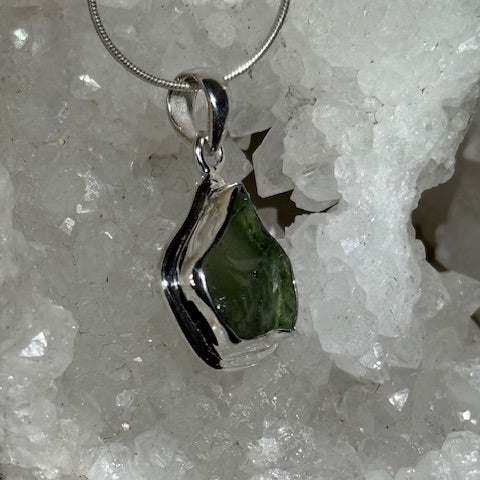 Pendentif Moldavite (Monture Argent )