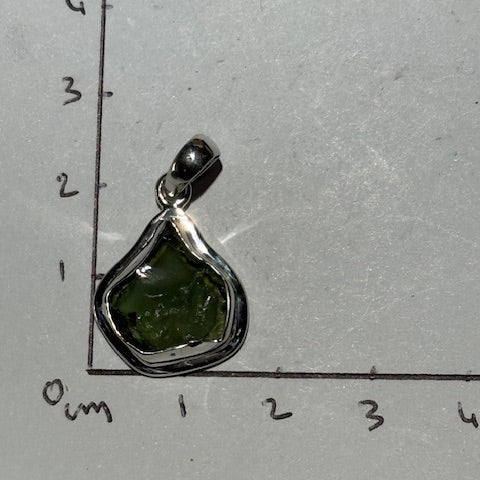 Pendentif Moldavite (Monture Argent )