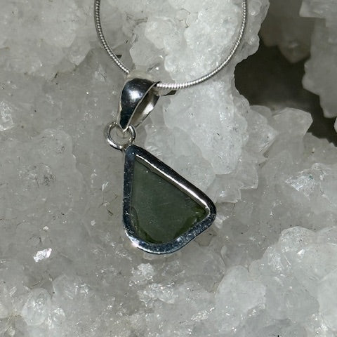 Pendentif Moldavite (Monture Argent )