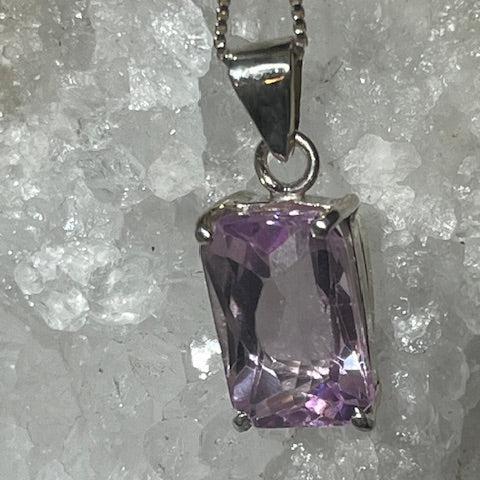 Kunzite Pendant (Silver Setting)