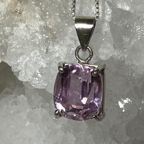 Kunzite Pendant (Silver Setting)