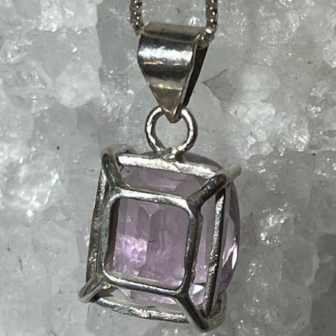 Kunzite Pendant (Silver Setting)