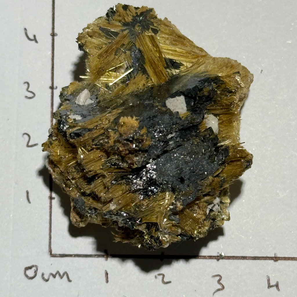 Rutilated Gold on Hematite GRADE A