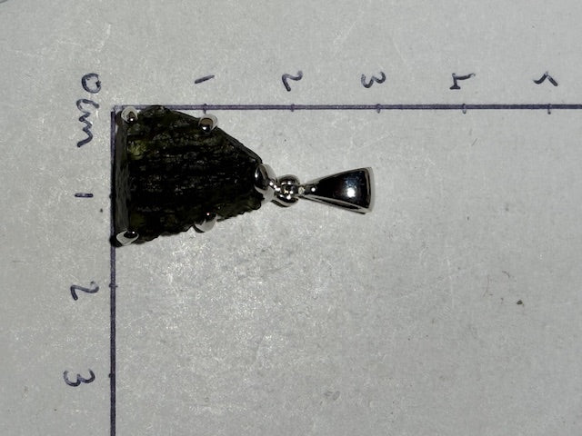 Pendentif Moldavite (Monture Argent )