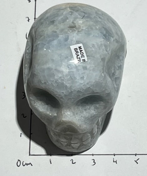 Crâne Calcite Bleue