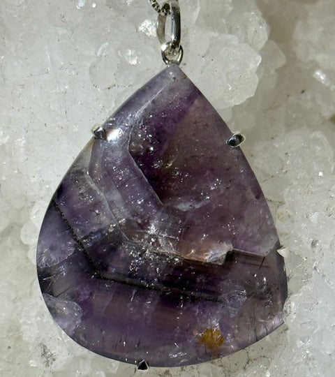 Pendentif Auralite 23 (Monture Argent )