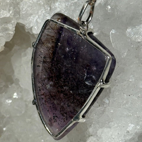 Pendentif Auralite 23 (Monture Argent )