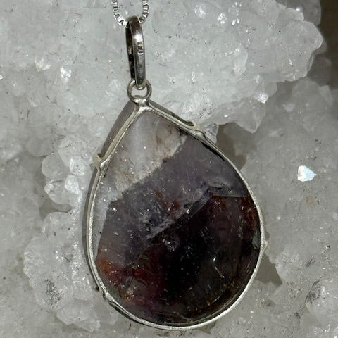 Pendentif Auralite 23 (Monture Argent )
