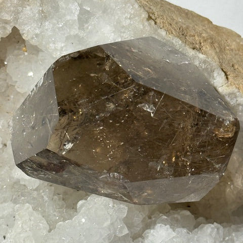Pointe Citrine Naturelle avec rutile doré