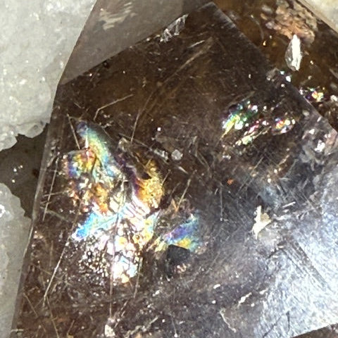 Pointe Citrine Naturelle avec rutile doré