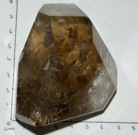 Pointe Citrine Naturelle avec rutile doré