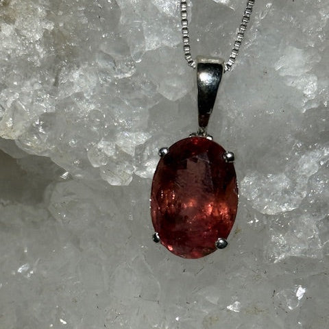 Pendentif Rubellite (Tourmaline Rouge)