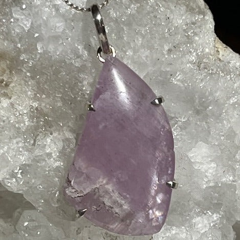 Kunzite Pendant (Silver Setting)