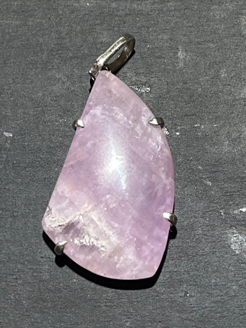 Kunzite Pendant (Silver Setting)