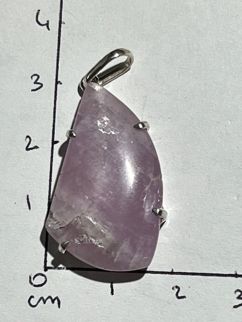 Kunzite Pendant (Silver Setting)