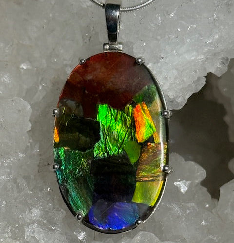 Pendentif Ammolite du Canada 