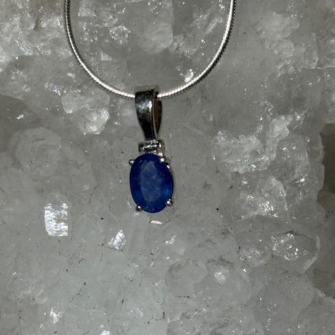 Pendentif Saphir bleu 