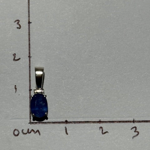 Pendentif Saphir bleu 