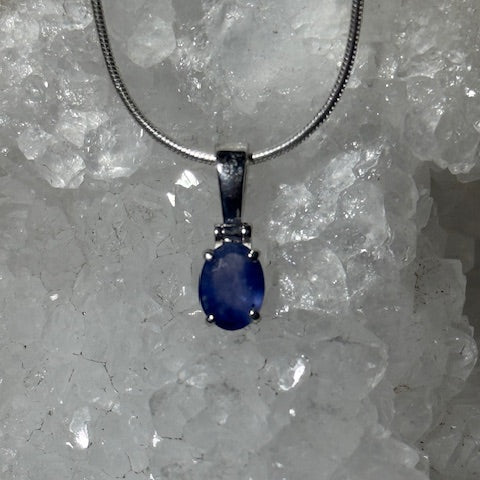 Pendentif Saphir bleu 