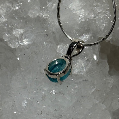 Pendentif Apatite Bleue 