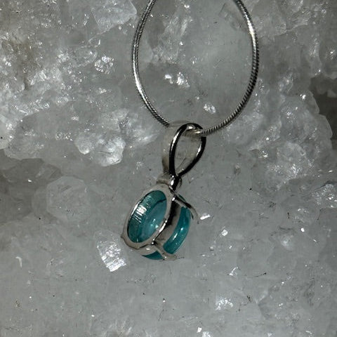Pendentif Apatite Bleue 