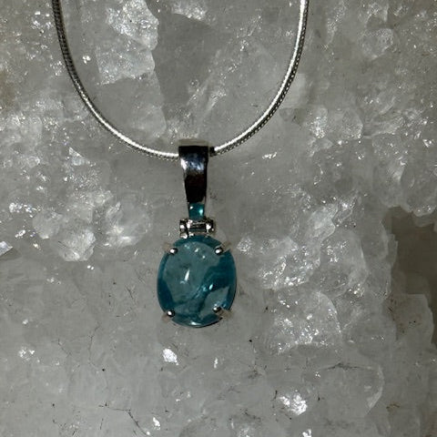 Pendentif Apatite Bleue 