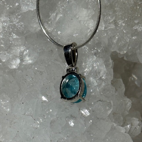 Pendentif Apatite Bleue 